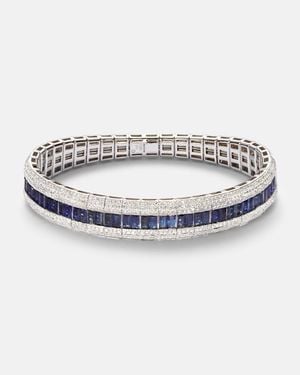 SHAY Armband Aus 18Kt Weissgold Mit Diamanten Und Saphiren - Mettallic