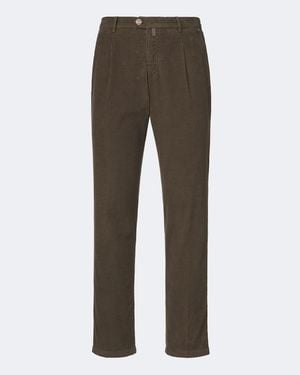 Kiton Cotton Corduroy Tapered Pants - Gray