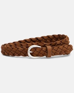 DEHANCHE Priscilla Braided Leather Belt - Brown