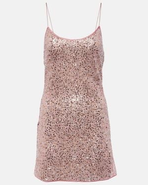 Oséree Netquins Slip Dress - Pink