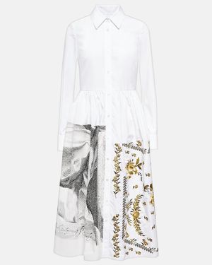 Erdem Sutton Printed Cotton Shirt Dress - White