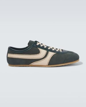 Dries Van Noten Suede And Leather Trainers - Green