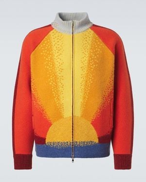 God's True Cashmere Radiant Sun Cashmere Zip-Up Sweater - Orange