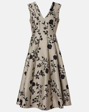 Max Mara Clea Floral Midi Dress - Natural