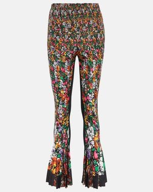 Sacai High-Rise Floral Pants - Multicolor