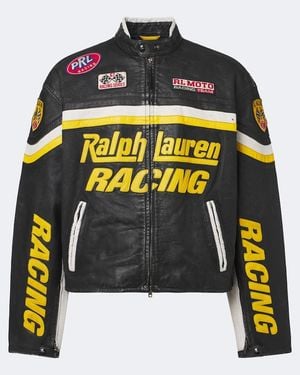 Polo Ralph Lauren Patch-Applique Leather Jacket - Black
