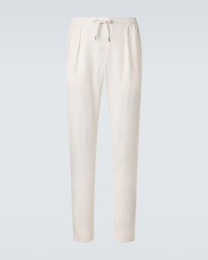 Ralph Lauren Silk And Linen Straight Trousers - White