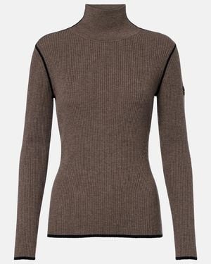 Toni Sailer Vinny Ribbed-Knit Wool Ski Top - Brown