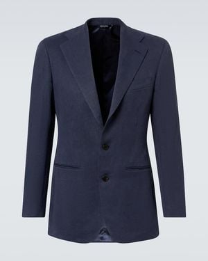 Saman Amel Blazer Aus Leinen - Blau