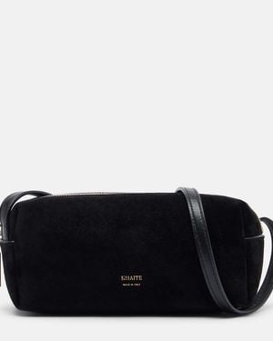 KHAITE Schultertasche Kye Mini Aus Veloursleder Und Leder - Schwarz