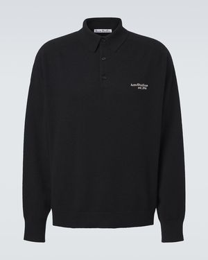 Acne Studios Polopullover Aus Wolle - Schwarz