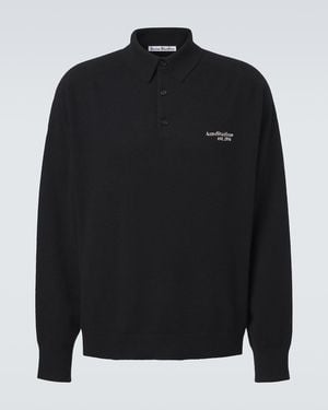 Acne Studios Polopullover Aus Wolle - Schwarz