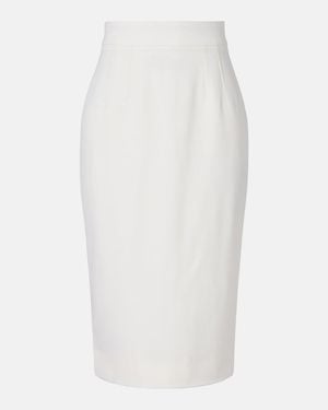 Dolce & Gabbana Wool-Blend Pencil Skirt - White