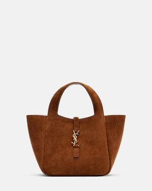 Saint Laurent Le 5 A 7 Suede Shoulder Bag - Brown