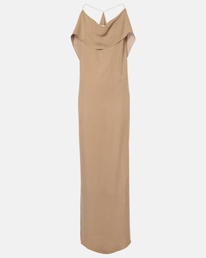KHAITE Dandora Draped Silk Gown - Natural
