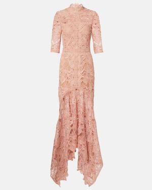 Costarellos Kalissa Guipure Lace Cocktail Dress - Pink