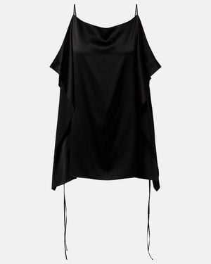 The Row Koray Silk Top - Black