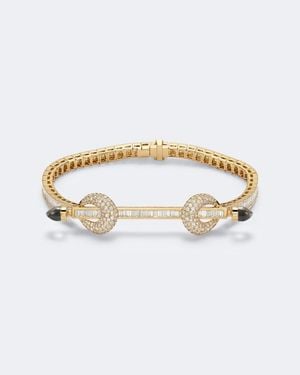 ANANYA Pulsera Chakra De Oro De 18 Ct Con Diamantes Y Cuarzo - Blanco