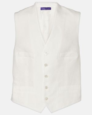 Ralph Lauren Jaiden Linen Vest - White
