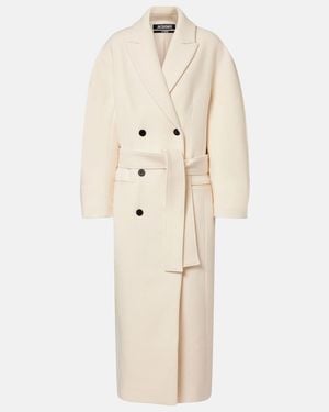 Jacquemus Abrigo De Lana Virgen - Neutro