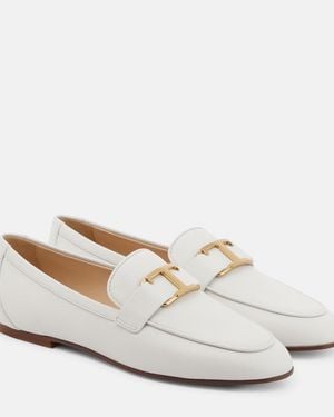 Tod's T Timeless Leather Loafers - White