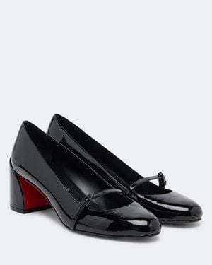 Christian Louboutin Jane Nina Patent Leather Mary Jane Court Shoes - Black