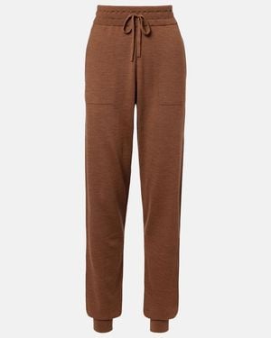Tod's Knitted Virgin Wool Straight-Leg Pants - Brown