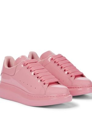 McQueen Oversized Patent Leather Sneakers - Pink