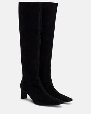 KHAITE Ona 55 Suede Knee-High Boots - Black