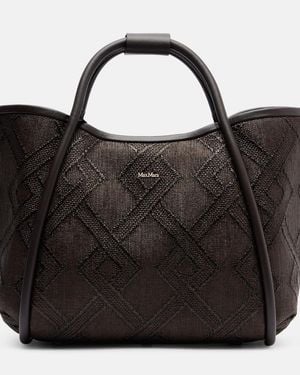 Max Mara Leather Tote Bag - Black