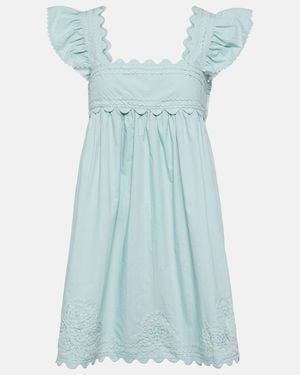 Juliet Dunn Cotton Minidress - Blue
