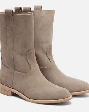 Aquazzura Cavaliere Suede Ankle Boots - Brown