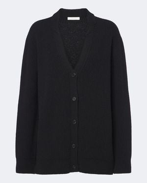 The Row Oron Wool Cardigan - Black