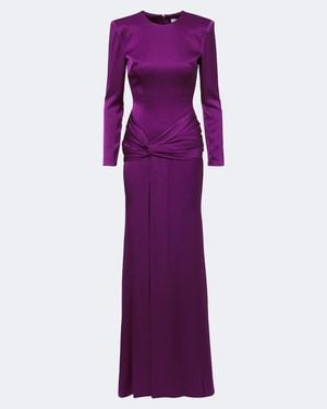 Alex Perry Satin Crepe Gown - Purple