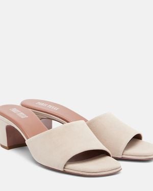 Paris Texas Ava 50 Suede Mules - Pink