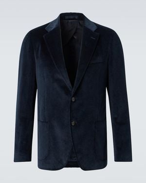 Lardini Cotton Corduroy Blazer - Blue