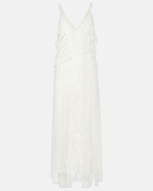 Blumarine Lace Slip Dress - White