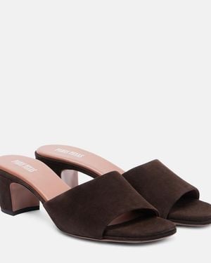 Paris Texas Ava Suede Mules - Brown