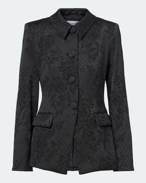 Veronica Beard Bodie Floral Jacquard Jacket - Black