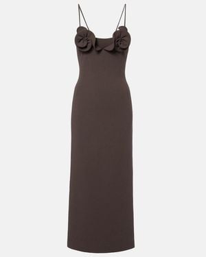 Magda Butrym Midikleid Aus Einem Wollgemisch - Braun