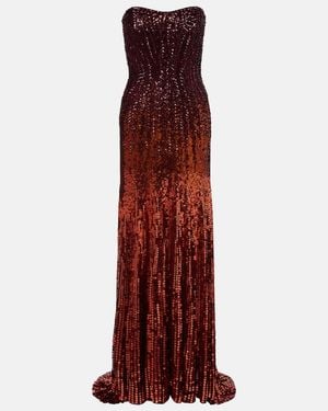 Jenny Packham Lior Embellished Corset Gown - Purple