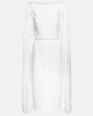 Safiyaa Essiah Crepe And Satin Midi Dress - White
