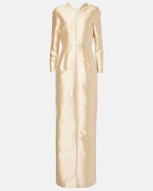 Markarian Rosamund Embellished Satin Gown - Natural