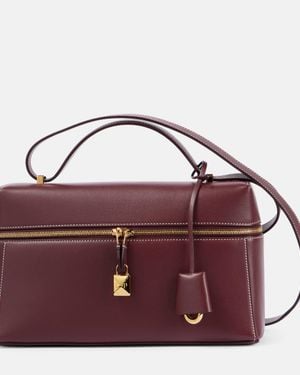 Loro Piana Extra Bag L27 Leather Shoulder Bag - Purple