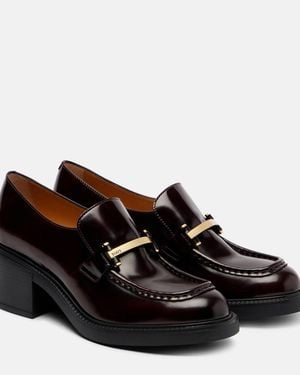 Tod's 60 Leather Loafer Court Shoes - Black