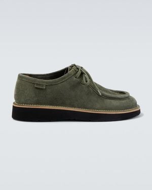 Loewe Chaussures Bateau Faro En Daim - Vert