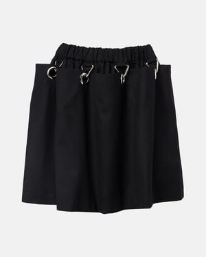 Noir Kei Ninomiya Minirock Aus Wolle - Schwarz