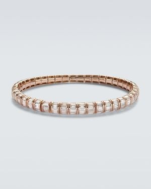 SHAY Stretch 18Kt Rose Bracelet With Diamonds - Metallic