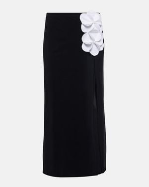 Karla Colletto Pareo Tess Floral Adornado - Negro