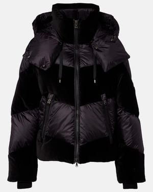 Bogner Cathy Velvet-Trimmed Down Jacket - Black